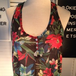 Women Tank floral tank top size XL